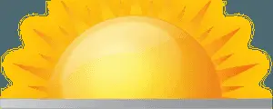Vibrant Cartoon Sunrise