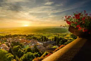 Village Sunrise Teams Background