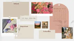 a collage of photos and pictures of flowers