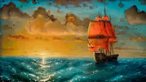 Modern art painting depicting the beauty of nature