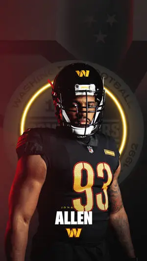 Washington Commanders Player Jonathan Allen in Action